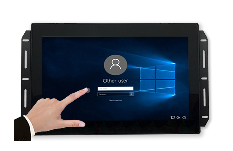 Touch display in self-service kiosk