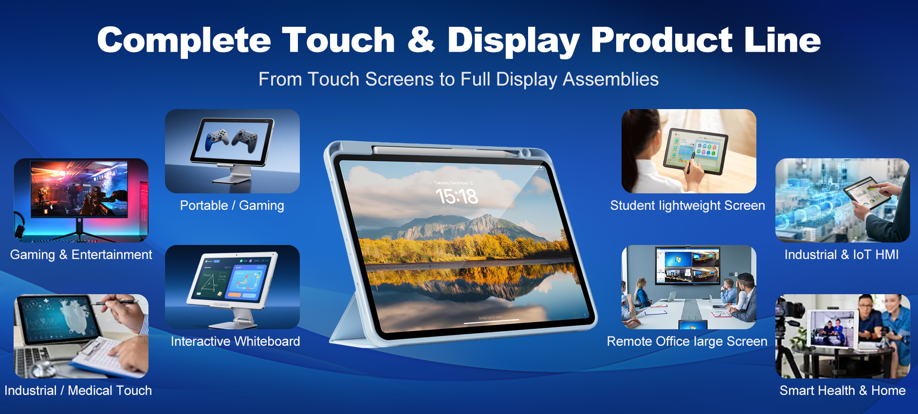 From Cover Glass, Optical Bonding, and Touch Panels (GG, PG, GF, GFF) to FOG, Display Assemblies, Smart Monitors, and Custom Solutions — Xingyue Technology delivers high-quality, cost-efficient products with strict quality control and fast lead time.