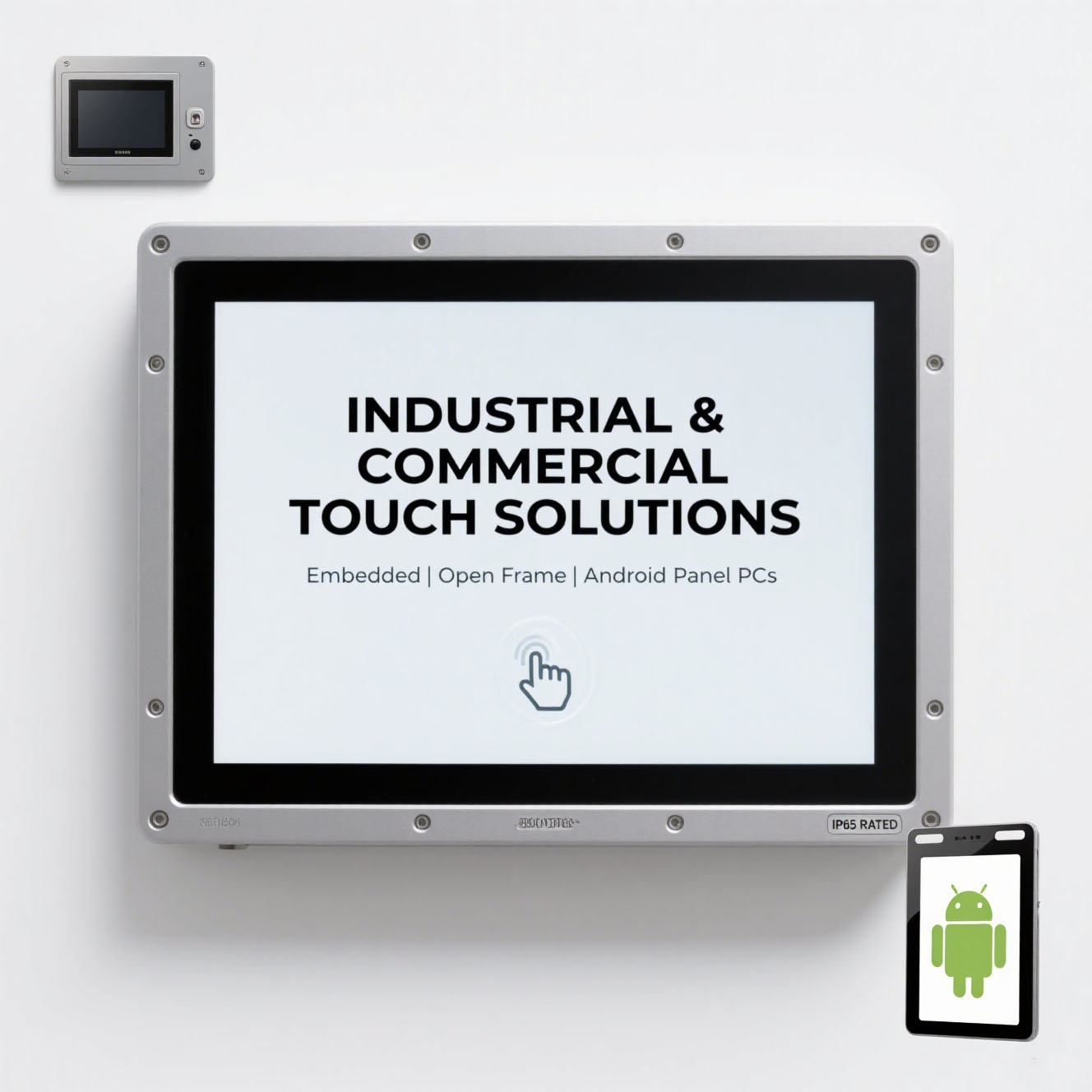 Touch Monitors Embedded Open Frame Android Panel PCs for Industrial & Commercial Applications