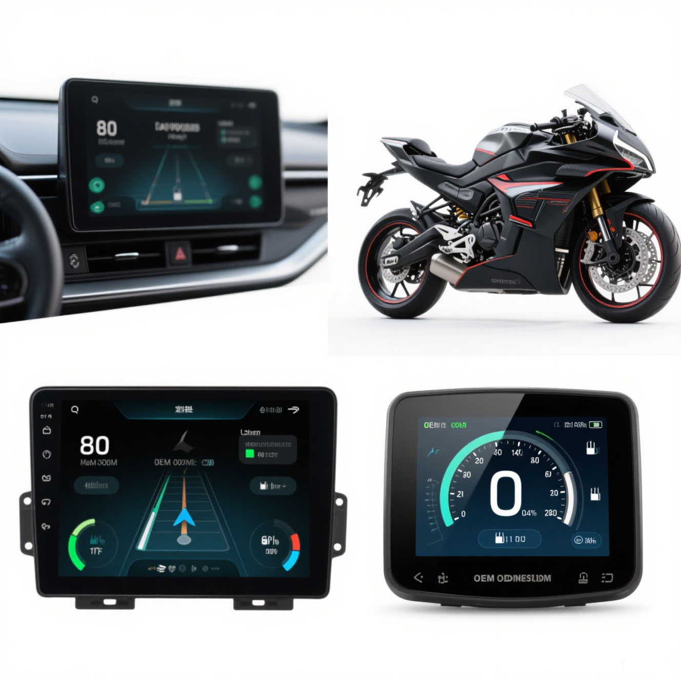 Automotive & Motor Cycle Display Modules Custom In Vehicle Touch & Display Solutions OEM ODM Manufacturing