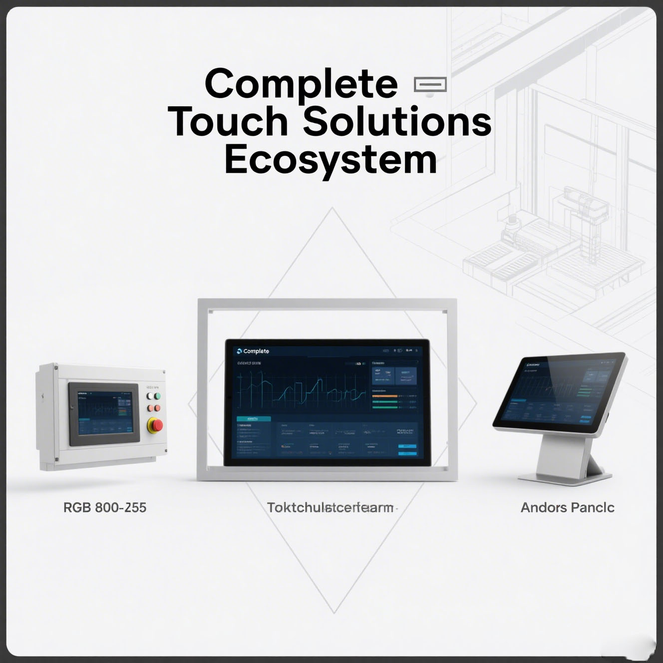 Touch Monitors Embedded Open Frame Android Panel PCs for Industrial & Commercial Applications