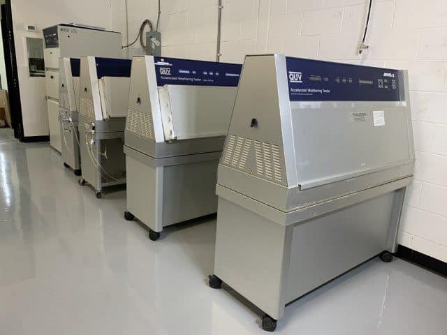 ASTM G154 Accelerated Aging Test Setup